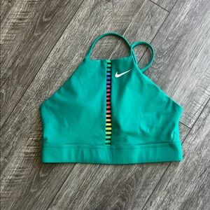 Nike Turquoise Sports Bra with Multicolor Accent